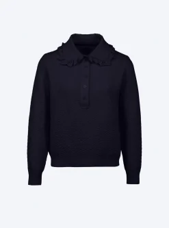 polo couture en maille damier