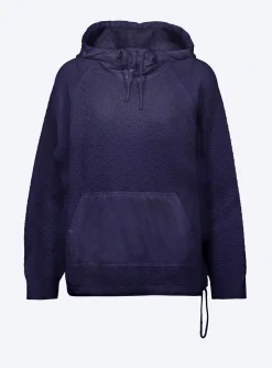 pull à capuche maille damier