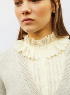 pull col v maille pleine
