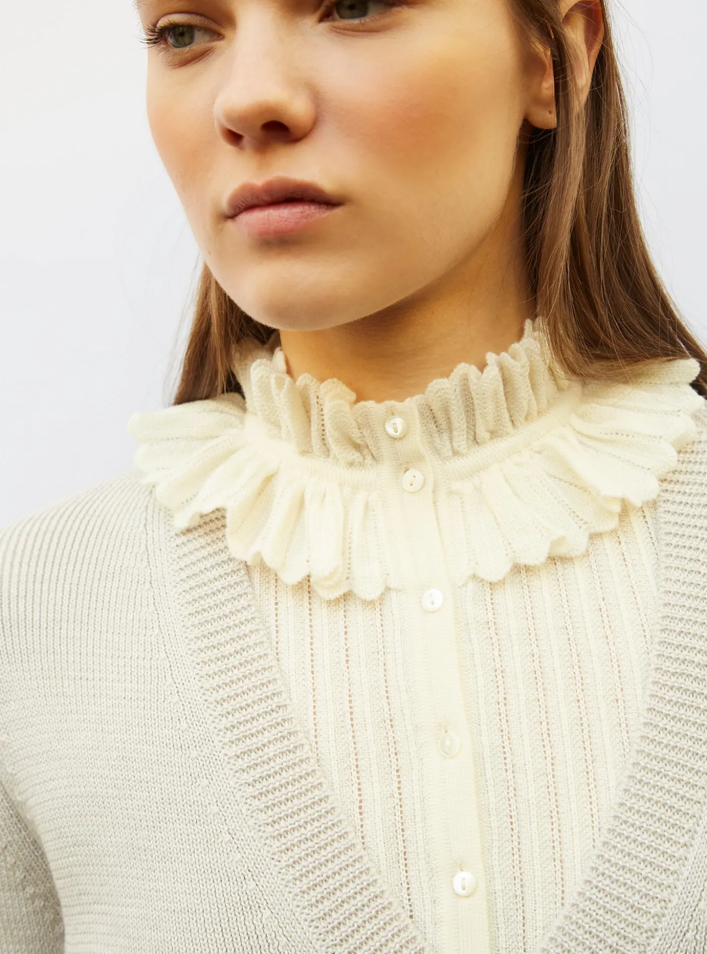 pull col v maille pleine