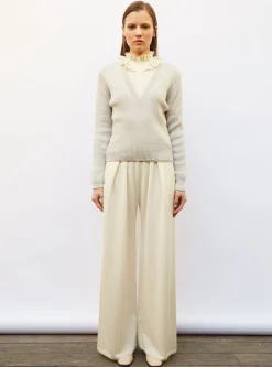 pull col v maille pleine
