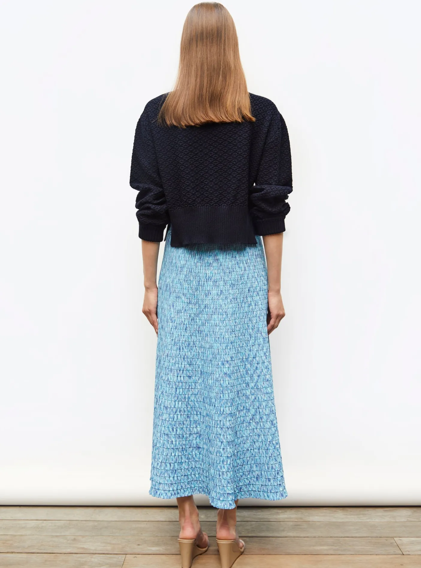 pull court maille damier