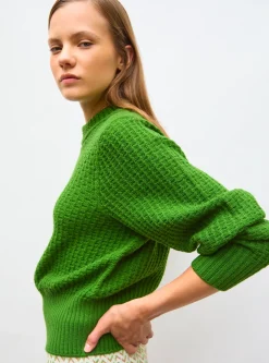 pull fin maille gaufrée