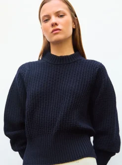 pull fin maille gaufrée