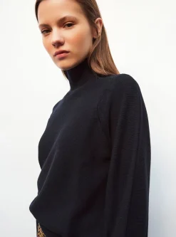 pull fin maille point mousse