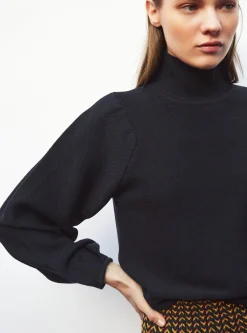 pull fin maille point mousse