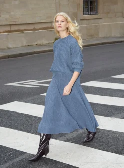 pull loose maille entrelacée