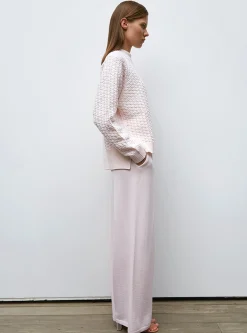 pull loose maille entrelacée