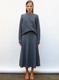 pull loose maille entrelacée