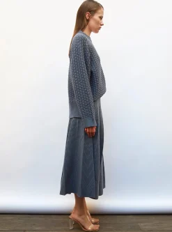 pull loose maille entrelacée