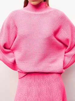 pull oversize maille résille
