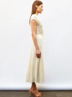 robe en maille cannage ajourée