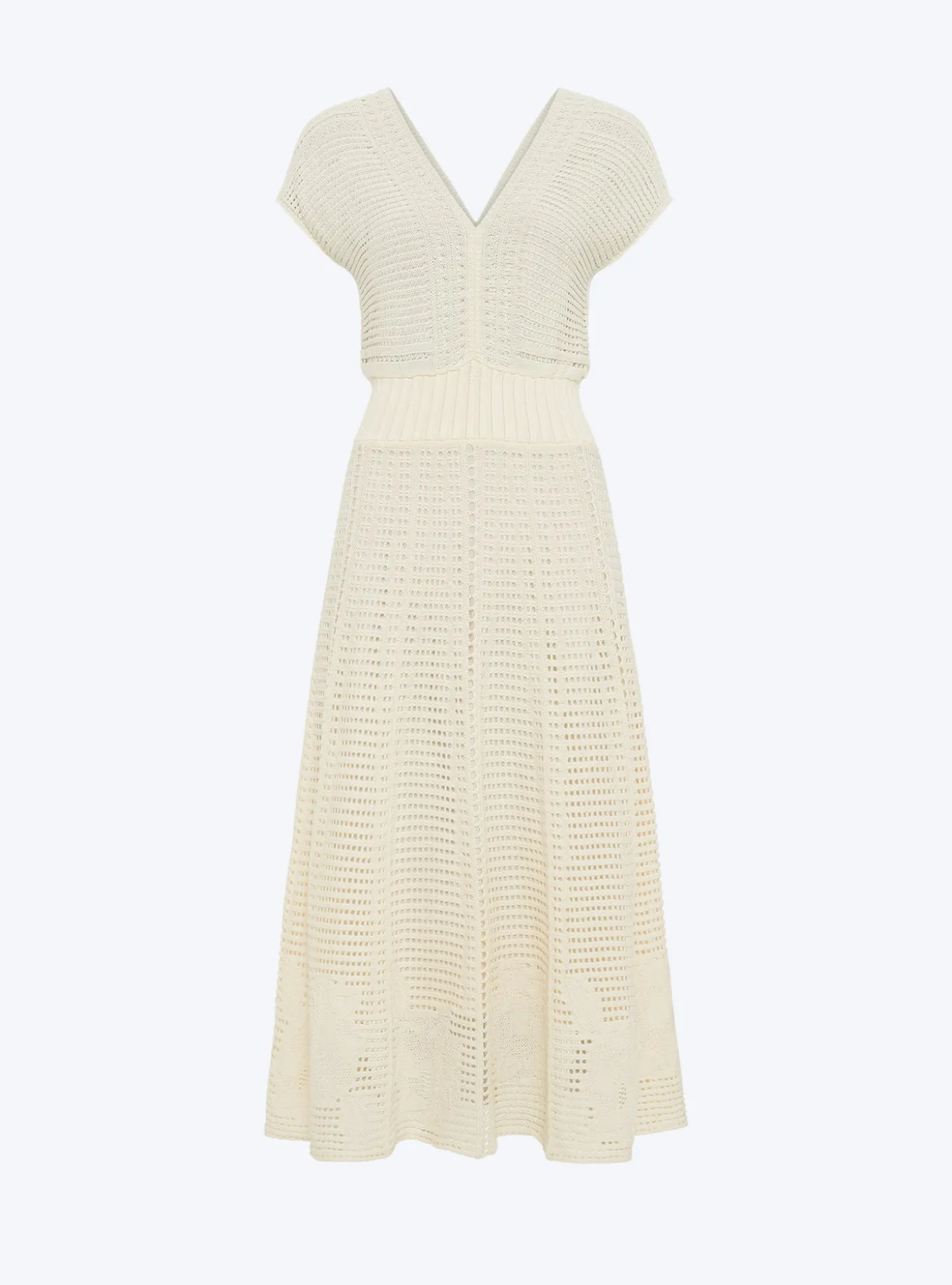 robe en maille cannage ajourée