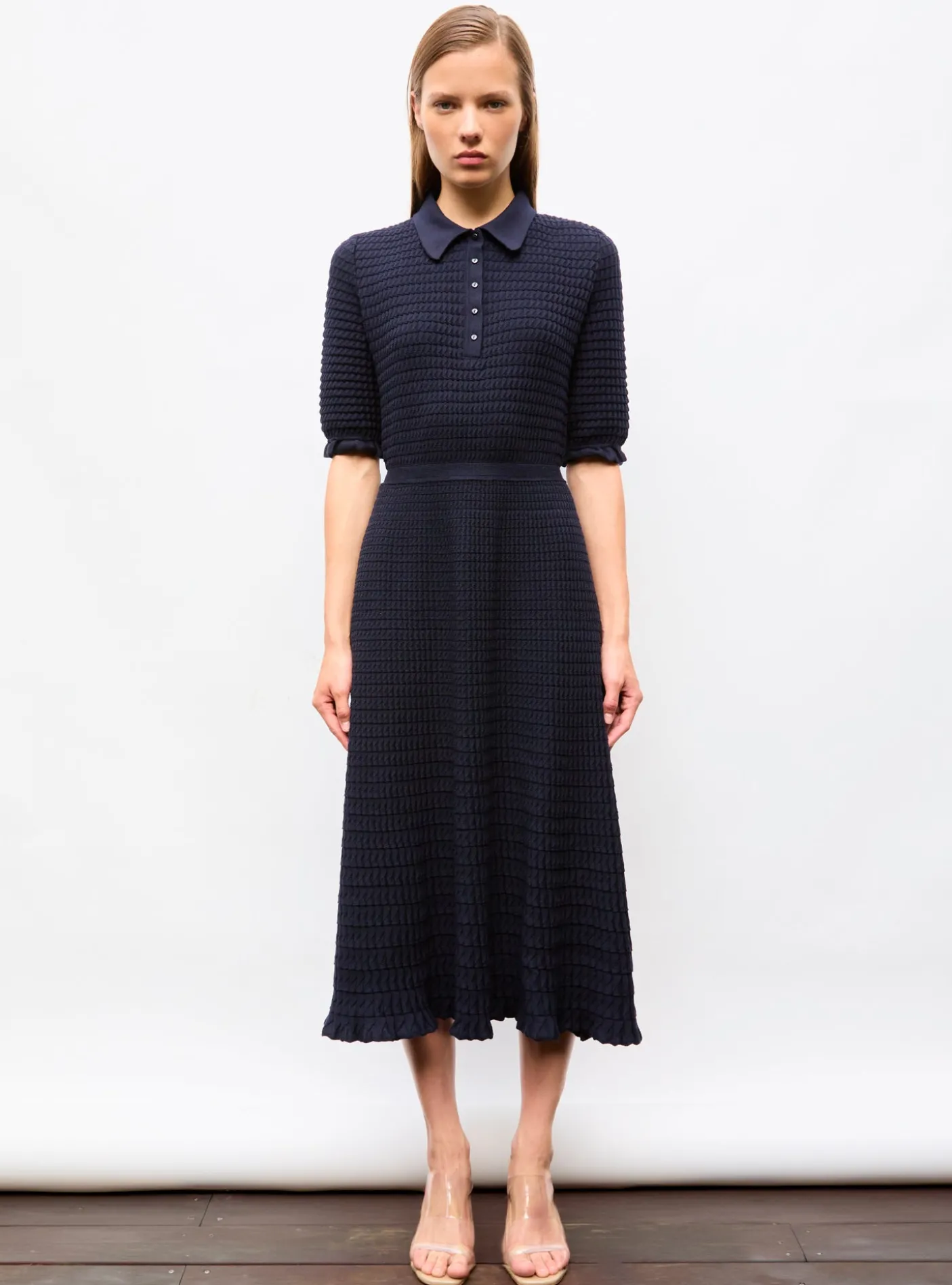 robe longue maille origami