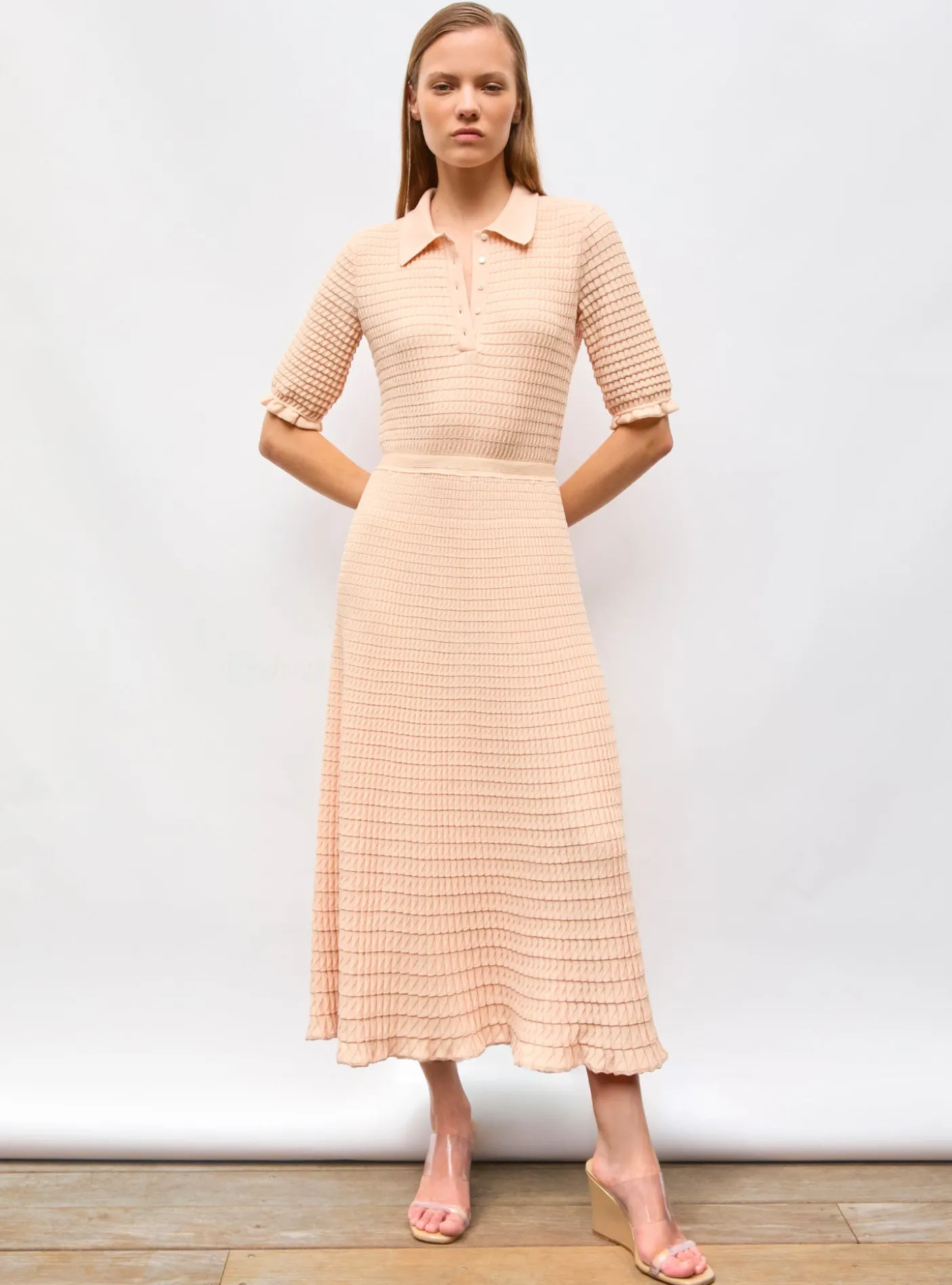 robe longue maille origami