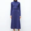 robe longue maille plissée