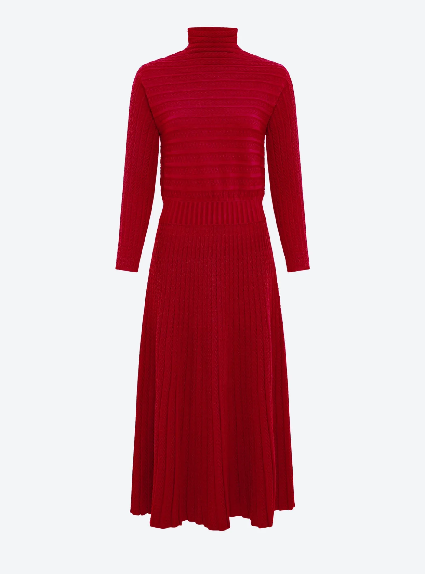robe longue maille plissée