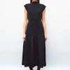 robe longue maille smockée