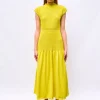 robe longue maille smockée