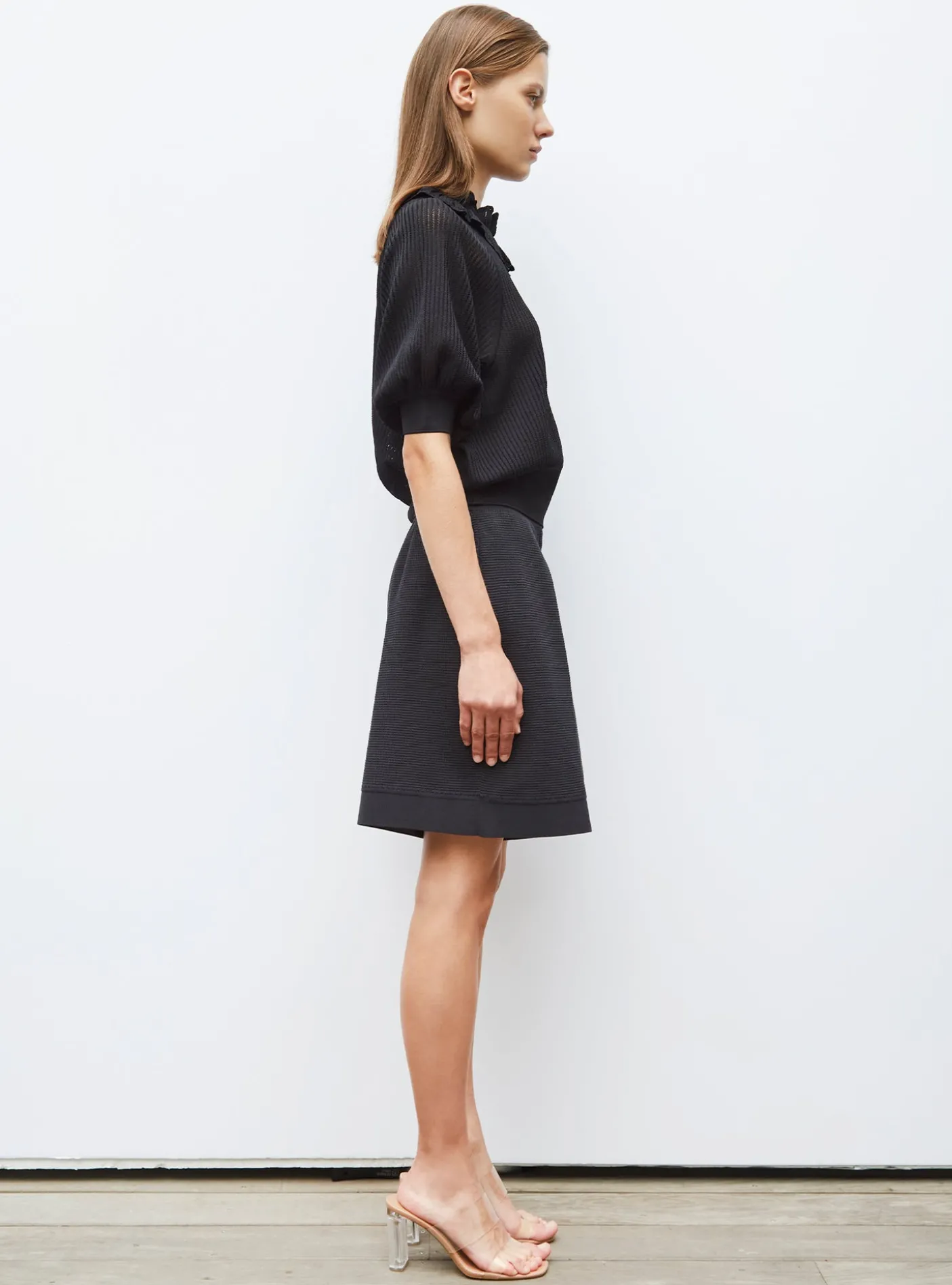 short en maille mini côte piquée