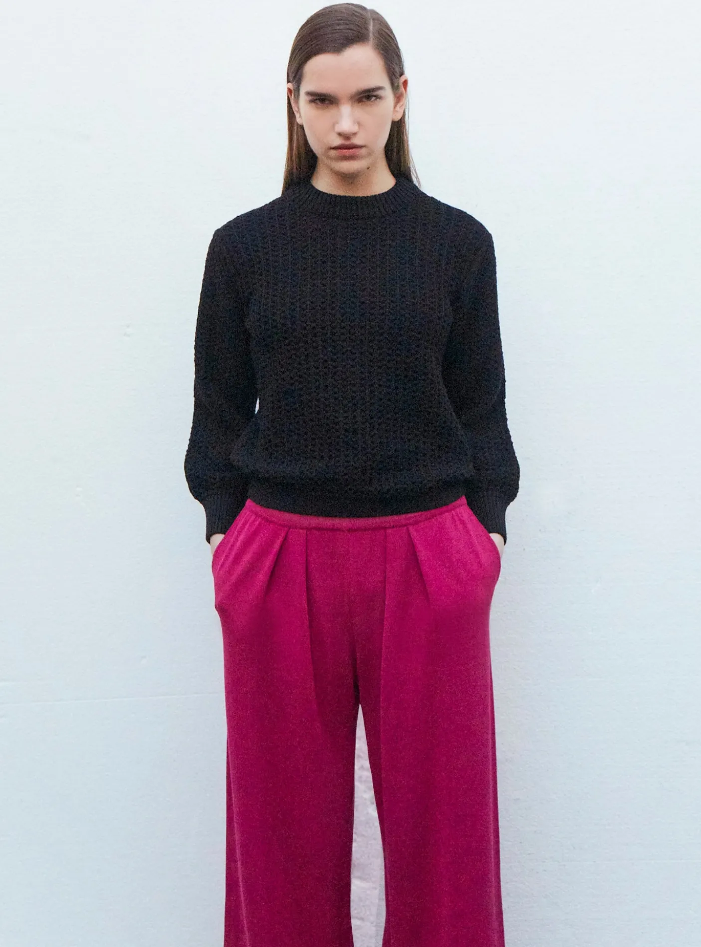 sweater en maille entrelacée
