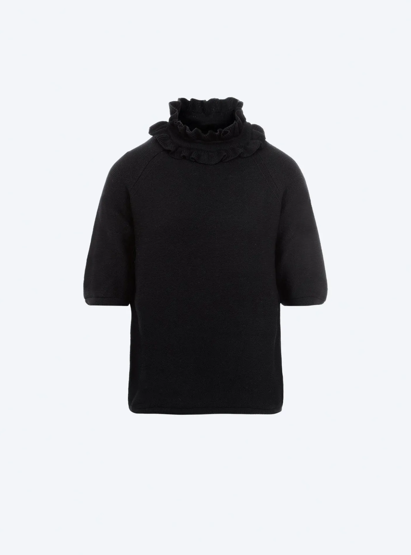 top à col volanté