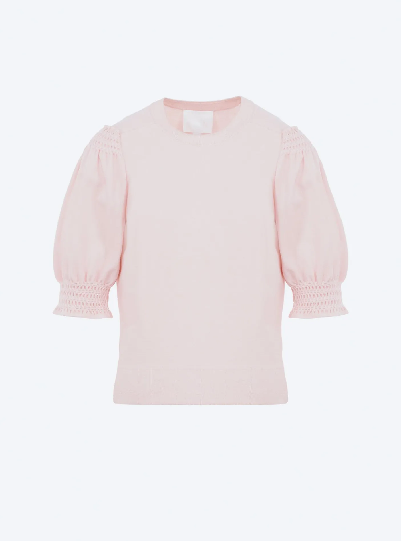 top à détails en maille smockée