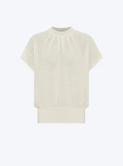 top ample en maille pointelle