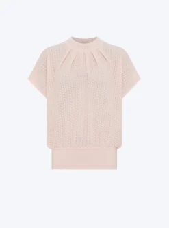 top ample en maille pointelle