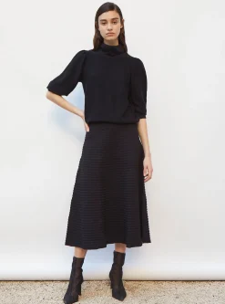 top en maille col enveloppant