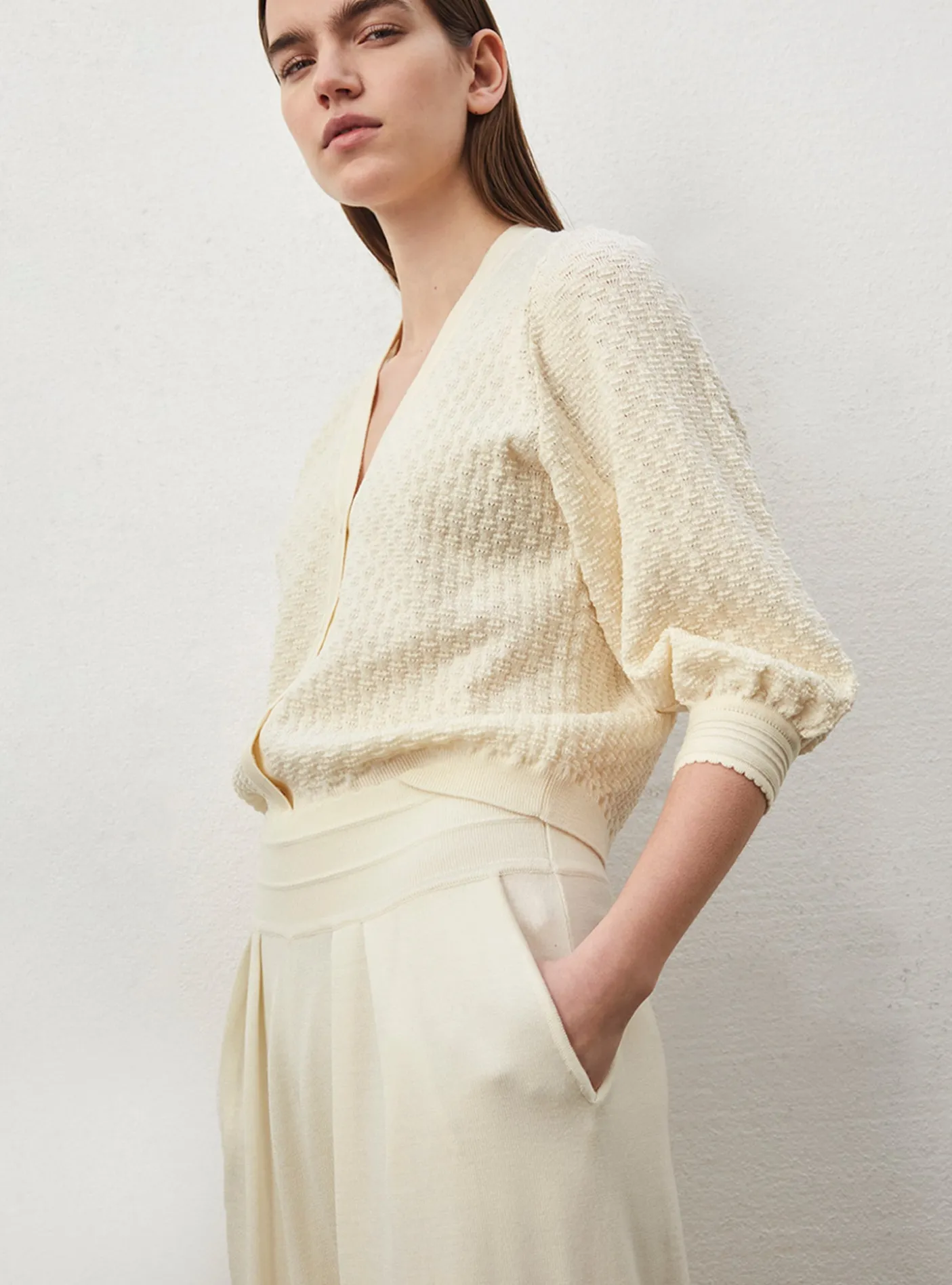 top en maille couture stretch