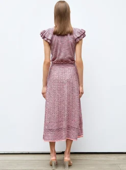 top en maille papier marbré