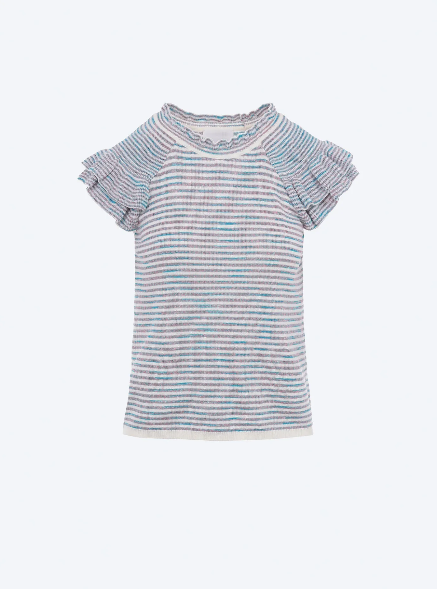 top en maille papier marbré