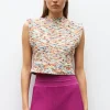 top en maille terrazzo