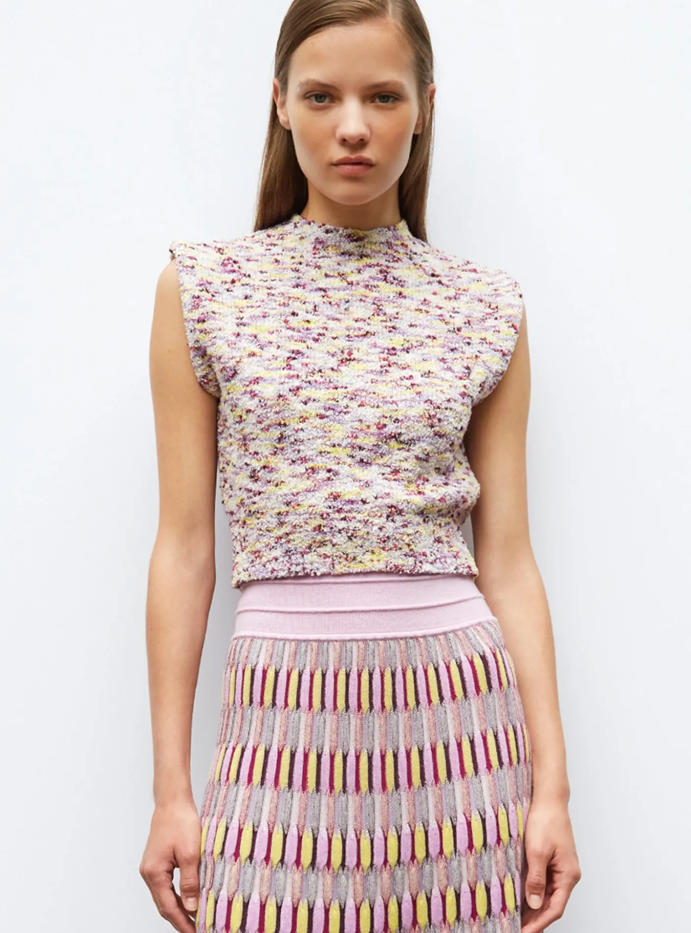 top en maille terrazzo