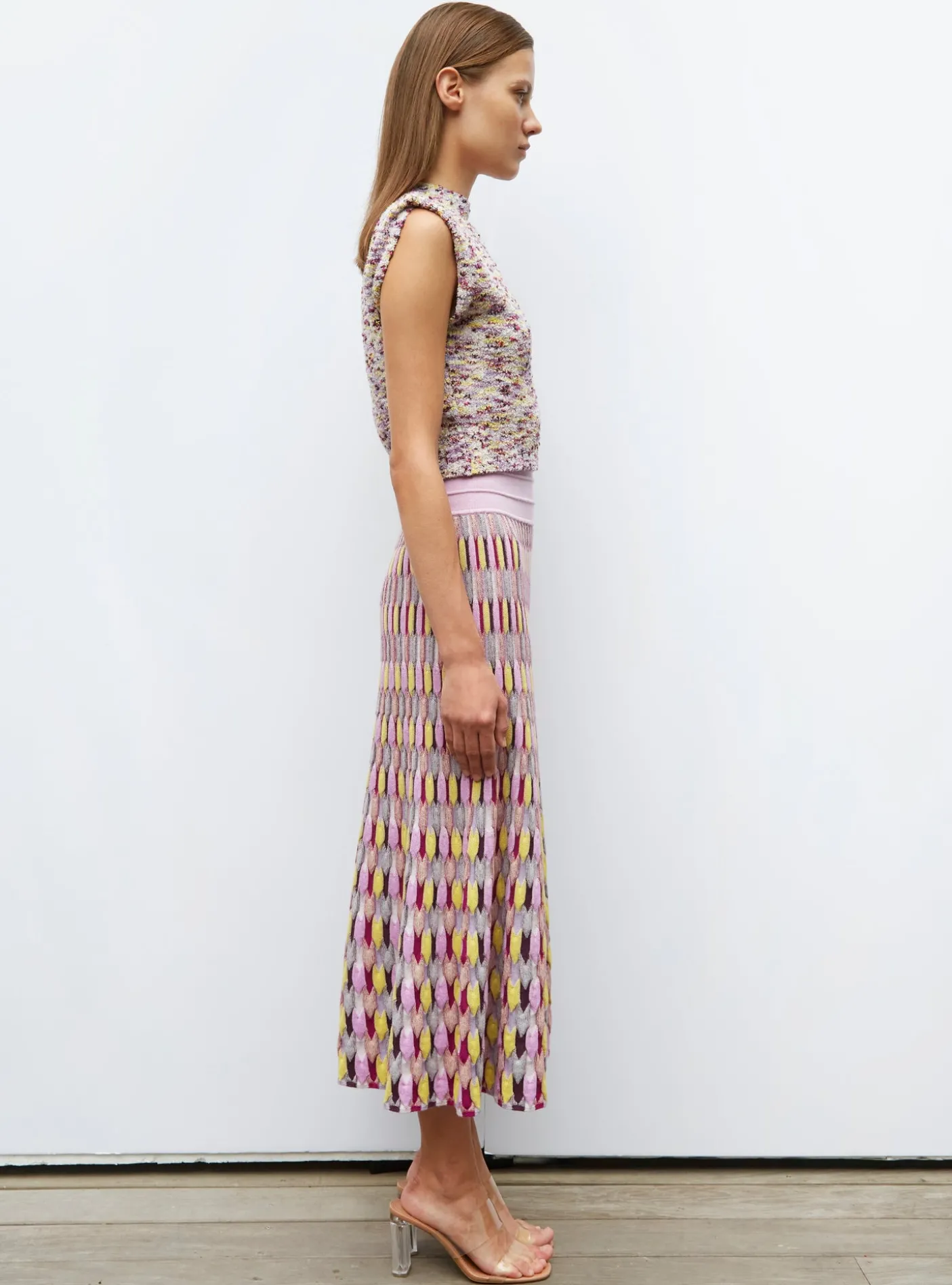 top en maille terrazzo