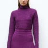 top fin en maille cannage