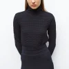 top fin en maille cannage