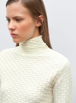 top fin en maille cannage