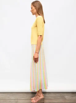 top fin maille manches coudes