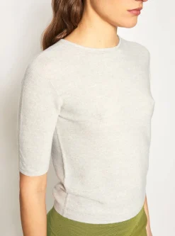 top fin maille manches coudes