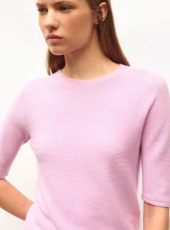 top fin maille manches coudes