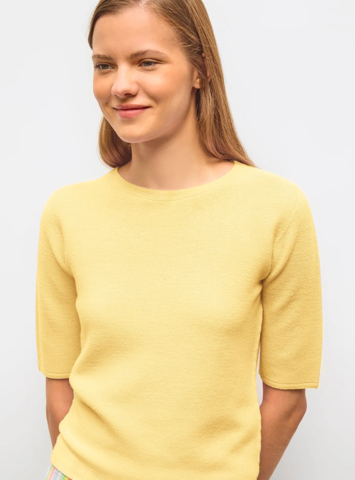 top fin maille manches coudes