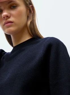 top fin maille ondulée