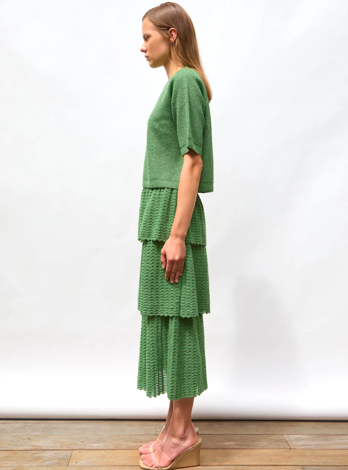 top fin maille ondulée