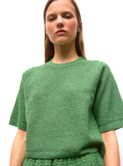 top fin maille ondulée