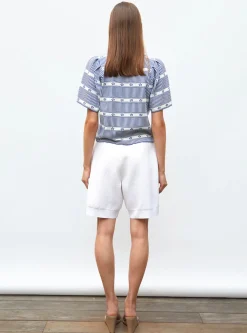 top jacquard mini fleurs