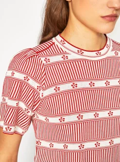 top jacquard mini fleurs