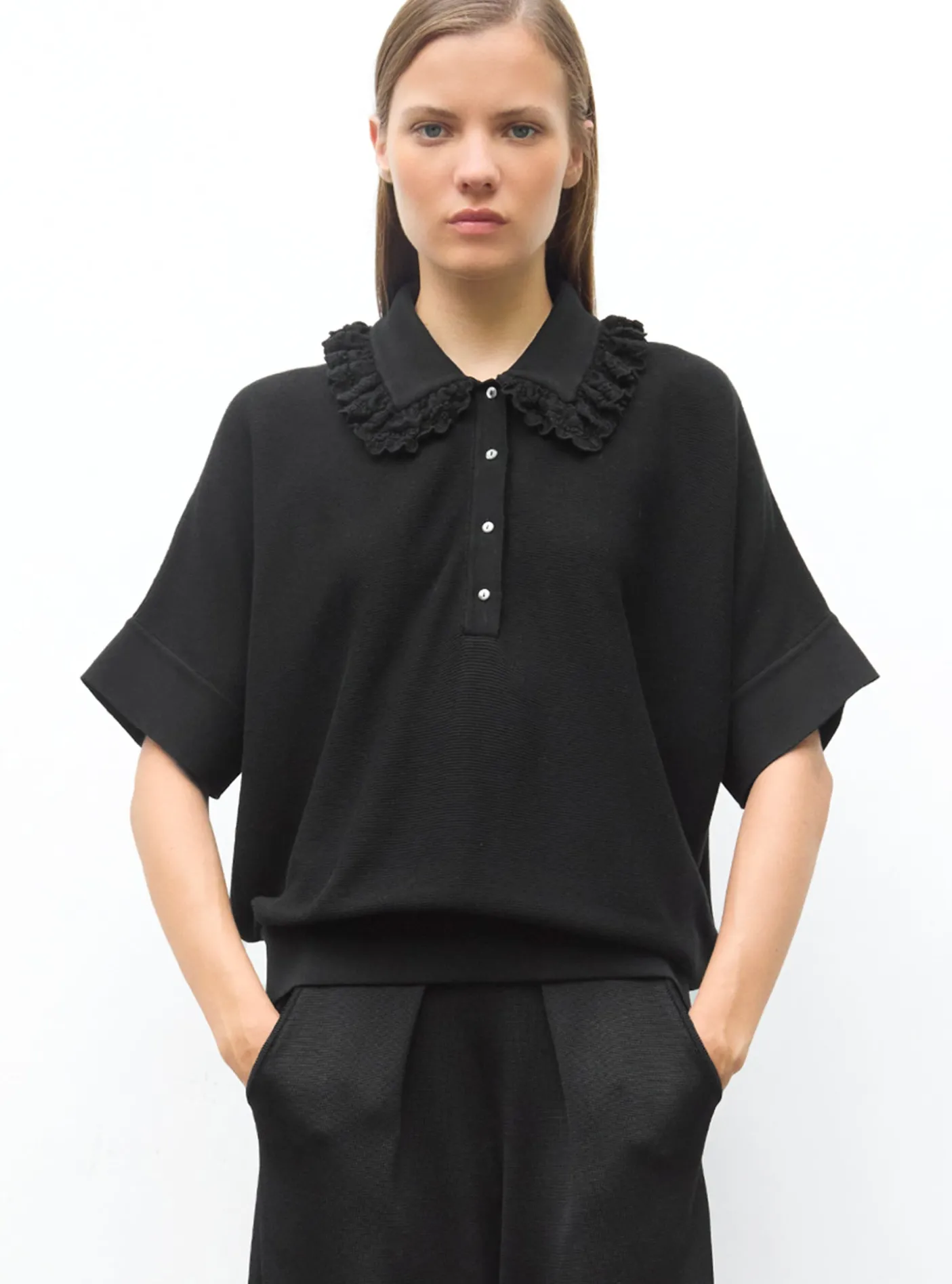 top maille ample à col