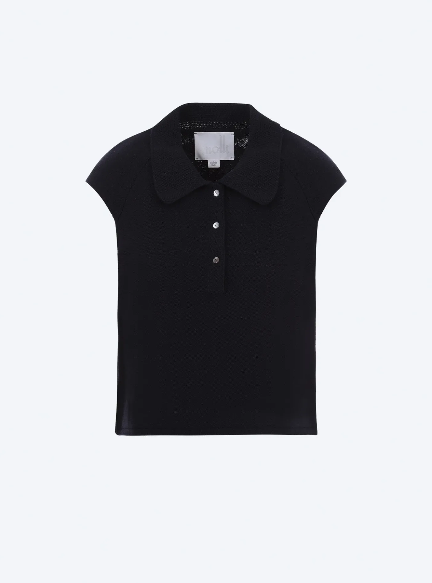 top maille petit col point de riz